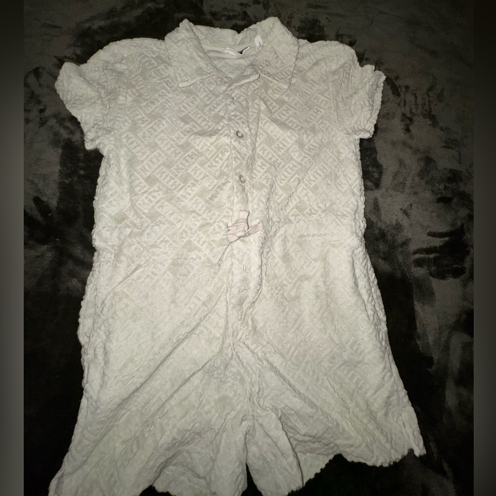 Kid Kith Mint Green towel, material romper